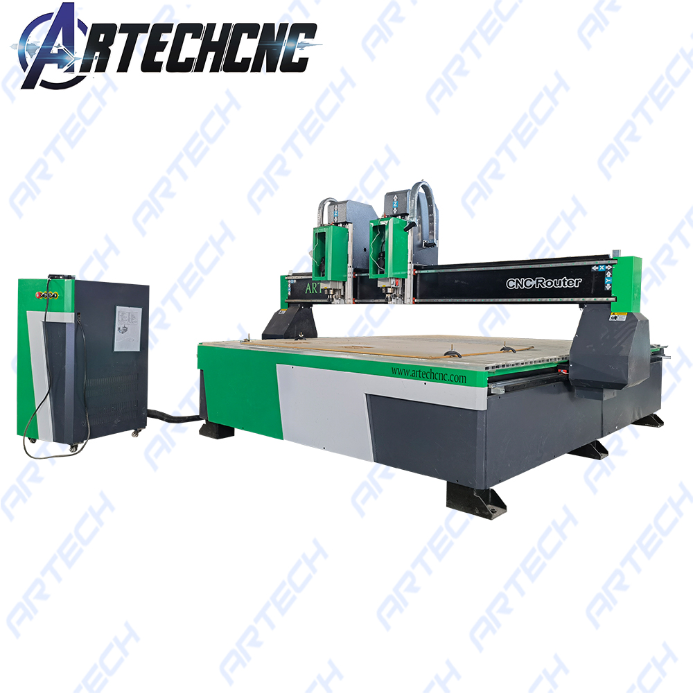 New design two spindles wood cnc router engraving machine